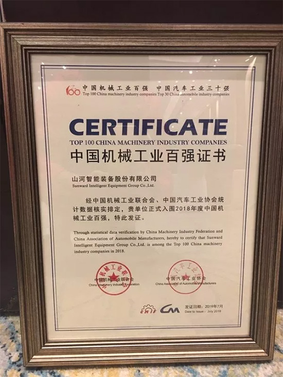 2018年中国机械工业百强发布，开云kaiyun网页版官网_开云kaiyun（中国）智能排名两年跃升40位