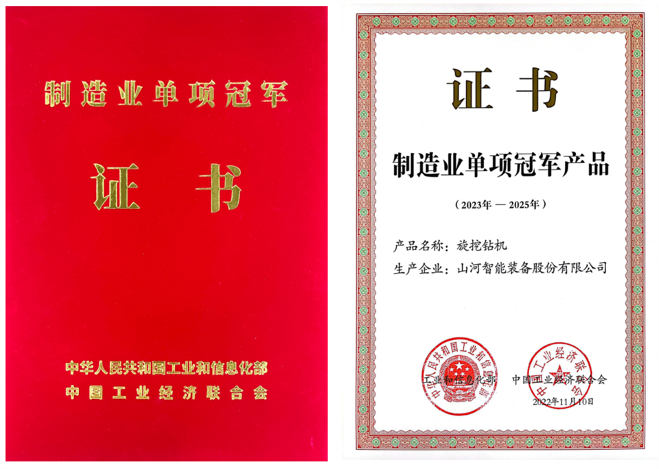 两项单冠,行业唯一!开云kaiyun网页版官网_开云kaiyun(中国)智能两款桩工产品同获制造业单项冠军
